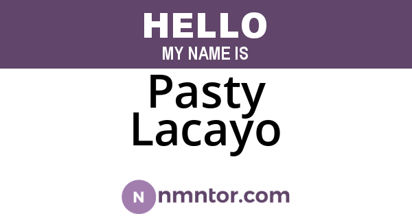 Pasty Lacayo
