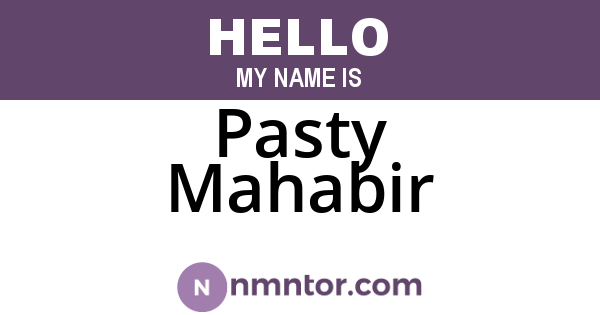 Pasty Mahabir