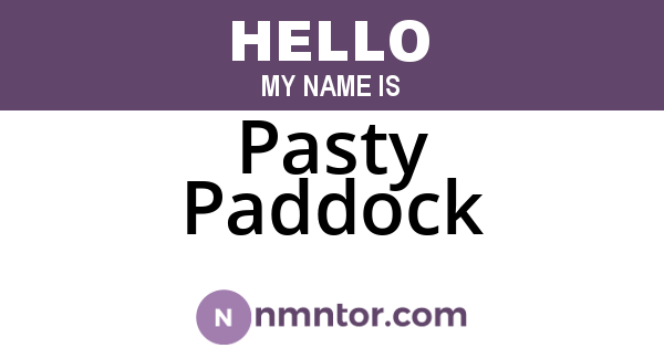 Pasty Paddock