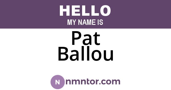 Pat Ballou