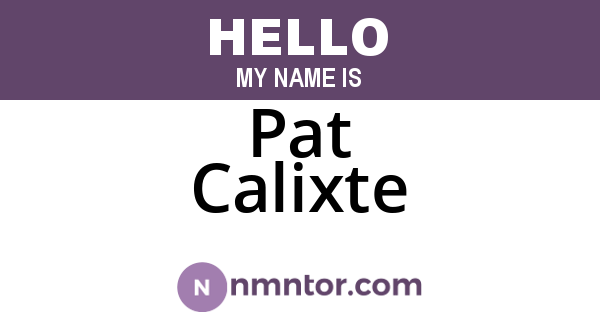 Pat Calixte
