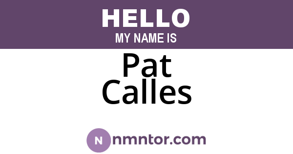 Pat Calles