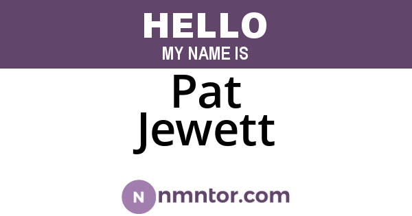 Pat Jewett