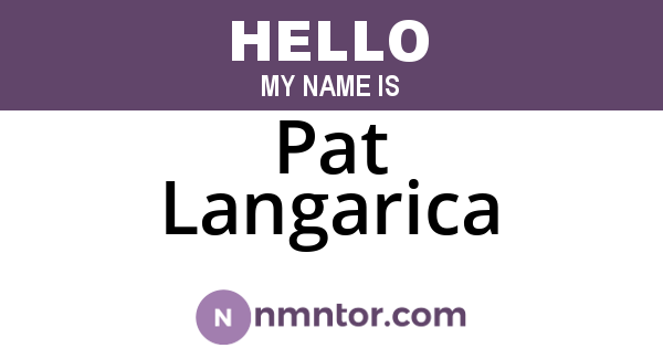 Pat Langarica