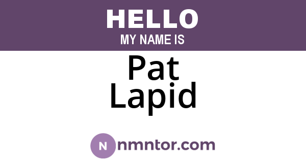 Pat Lapid