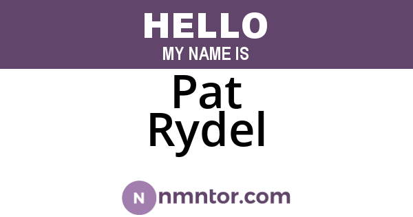 Pat Rydel