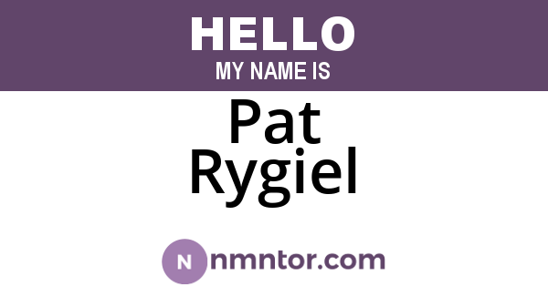 Pat Rygiel