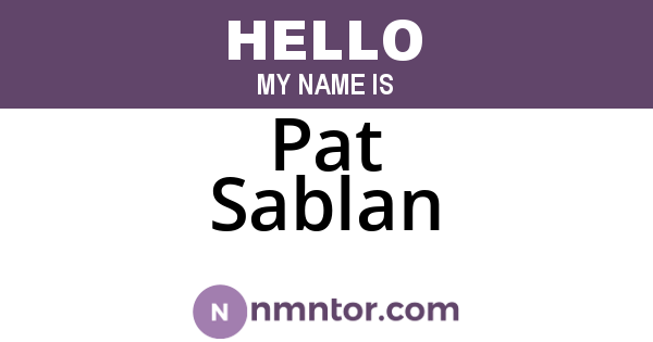 Pat Sablan