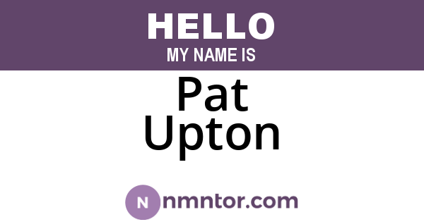 Pat Upton