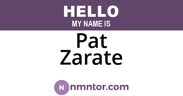 Pat Zarate