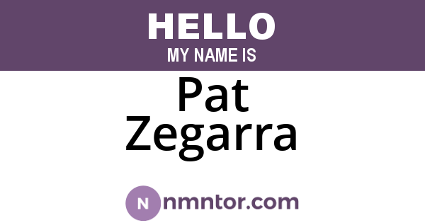 Pat Zegarra