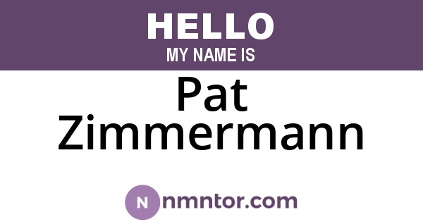 Pat Zimmermann