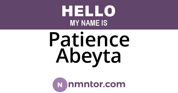 Patience Abeyta