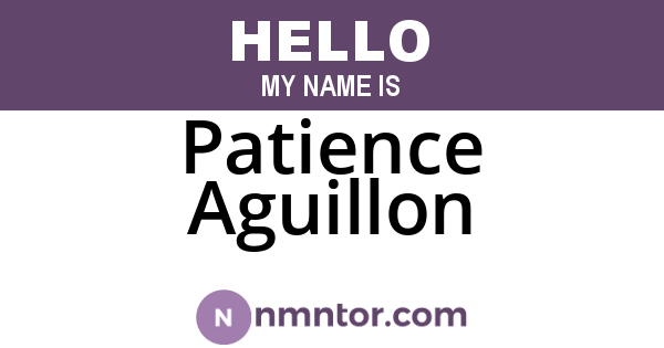 Patience Aguillon