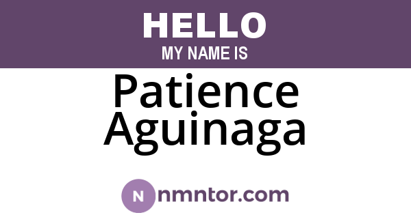 Patience Aguinaga