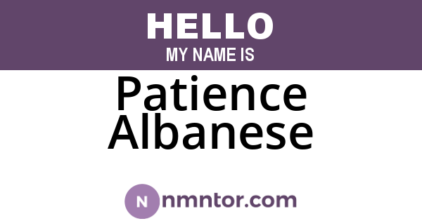 Patience Albanese