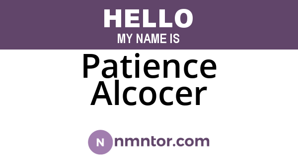 Patience Alcocer