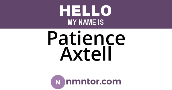 Patience Axtell