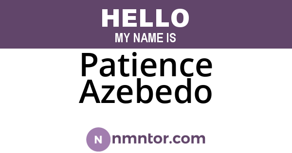 Patience Azebedo