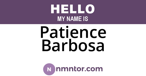 Patience Barbosa