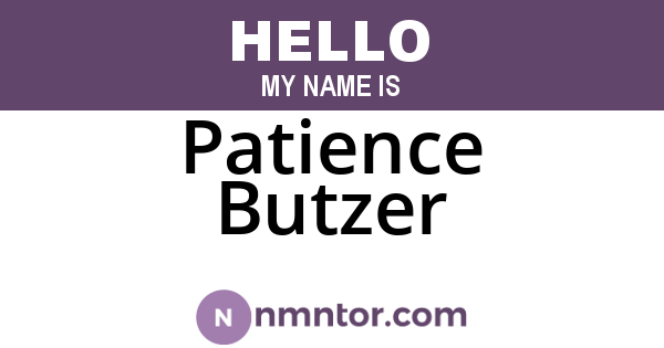 Patience Butzer