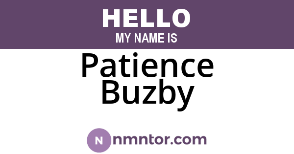 Patience Buzby