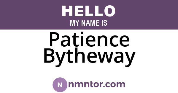 Patience Bytheway