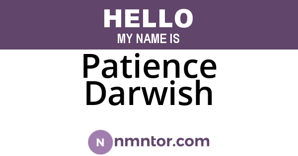Patience Darwish