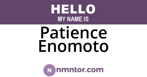Patience Enomoto
