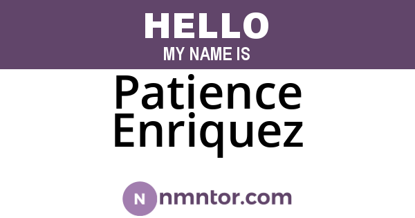 Patience Enriquez
