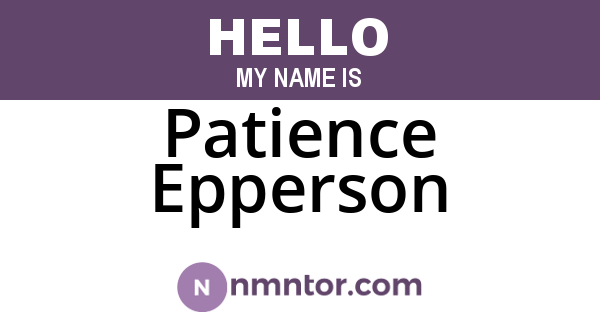 Patience Epperson