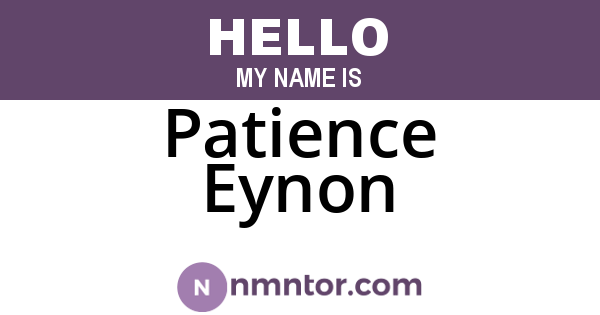 Patience Eynon