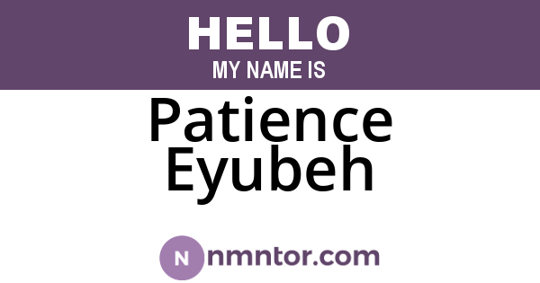 Patience Eyubeh