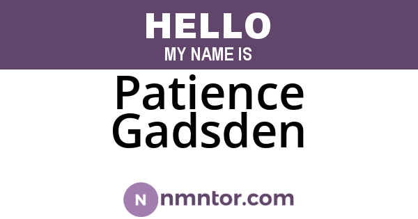 Patience Gadsden