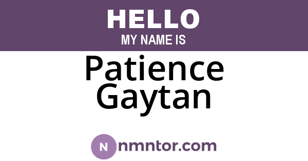 Patience Gaytan