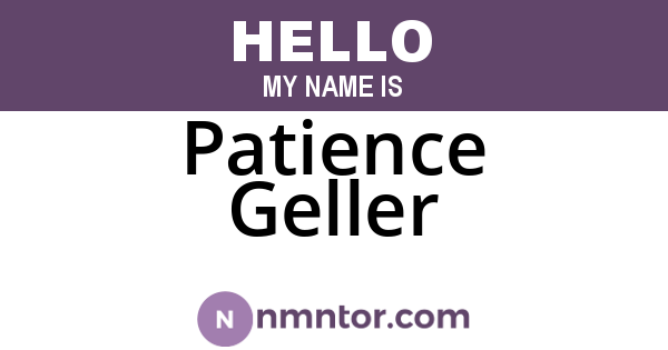 Patience Geller