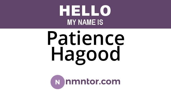 Patience Hagood
