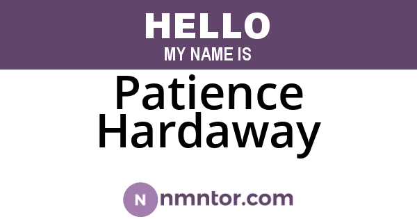 Patience Hardaway