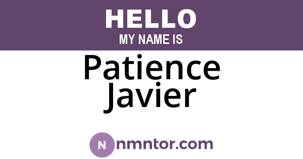 Patience Javier