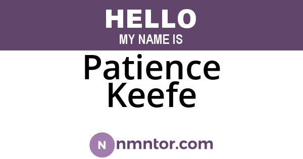 Patience Keefe