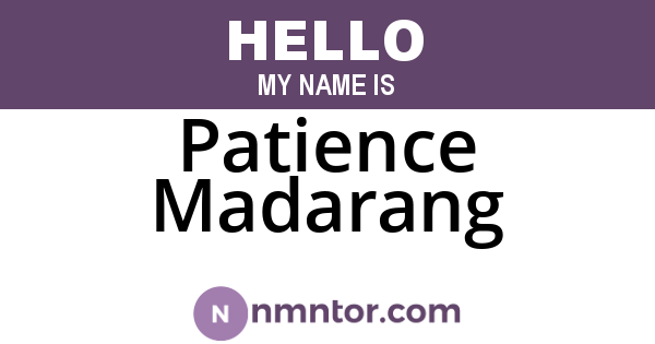 Patience Madarang