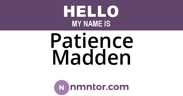 Patience Madden