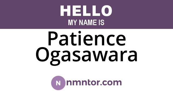 Patience Ogasawara