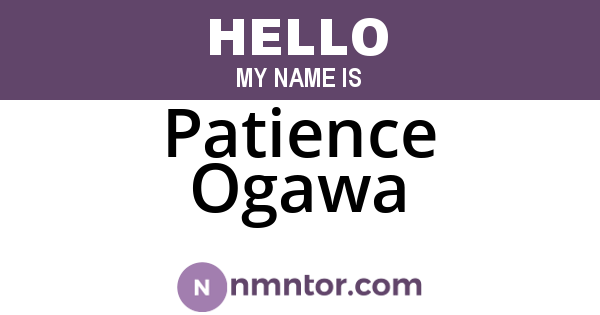 Patience Ogawa