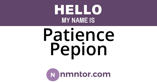 Patience Pepion