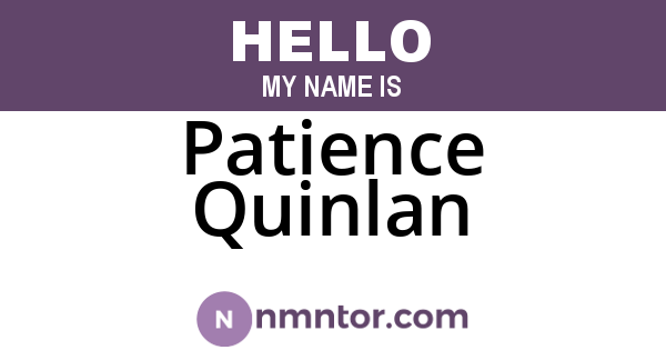 Patience Quinlan