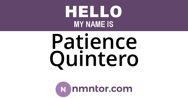Patience Quintero