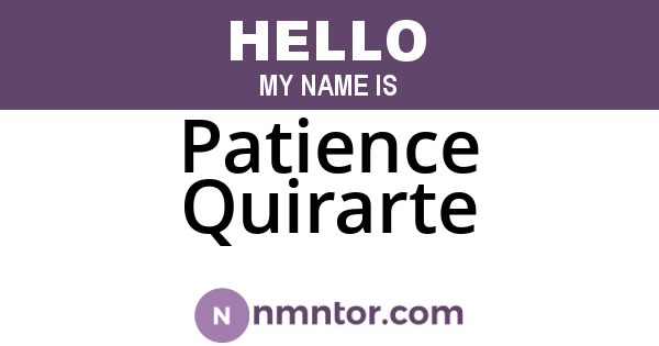 Patience Quirarte