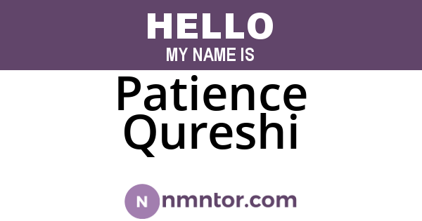 Patience Qureshi