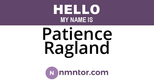 Patience Ragland
